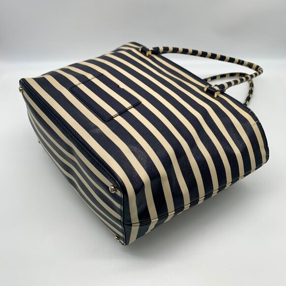 Kate Spade Cedar Street Offshore Blue & Ivory French Striped Harmony Tote - Picture 7 of 11